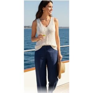 Banana Republic Sleeveless Knit Sweater Top Size Large